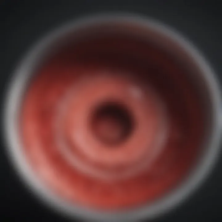 Illustration of potential causes of blood in stool
