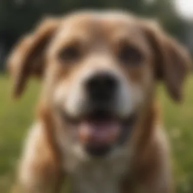 Dog exhibiting gagging behavior