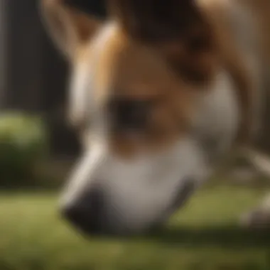 Vet examining a dog
