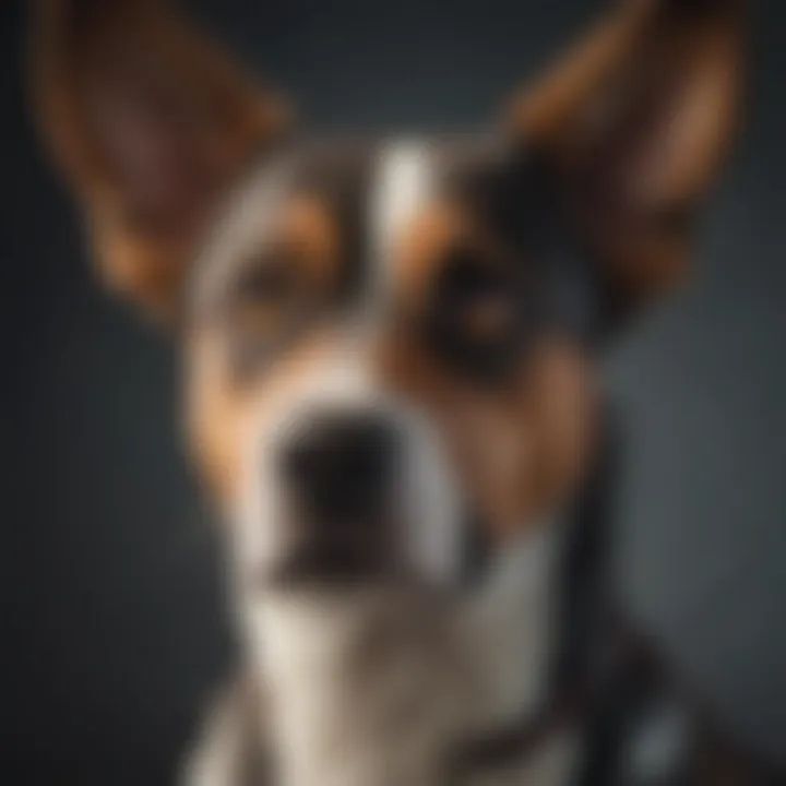 A dog with a calm expression after receiving treatment