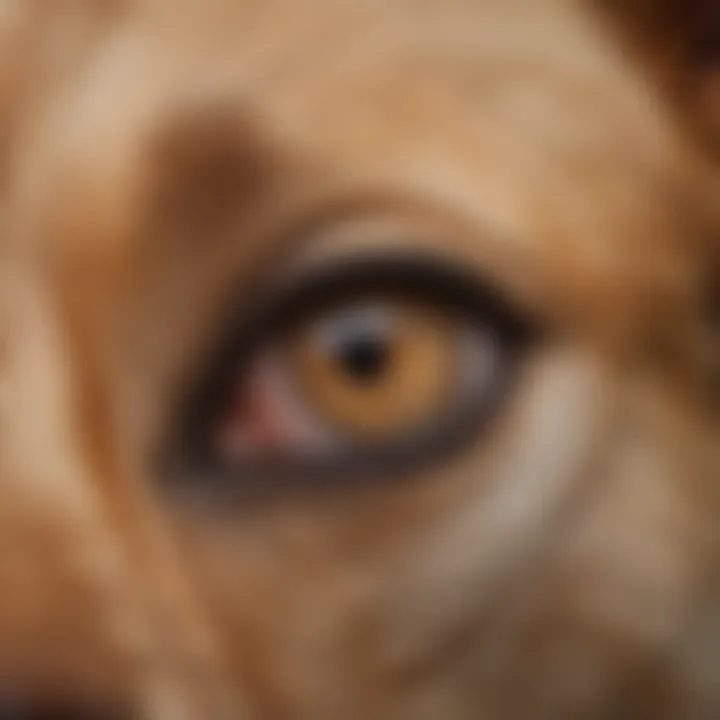 Close-up of a dog's ear showing signs of irritation