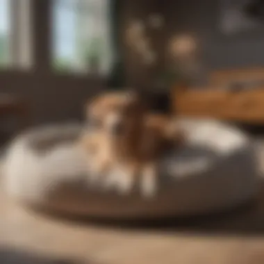 A well-designed dog bed enhancing sleep comfort
