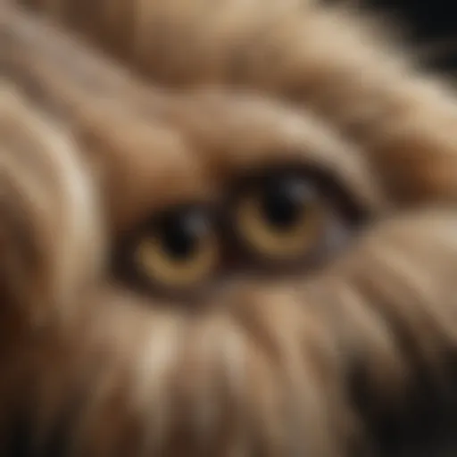 Close-up view of dog fur infested with fleas