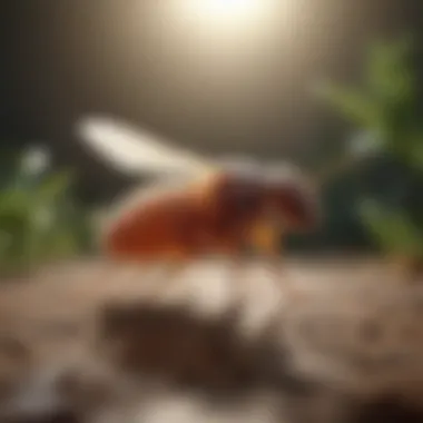 Illustration of flea life cycle stages