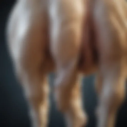 An X-ray showing hip dysplasia in a large dog