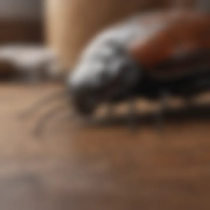 Illustration showing the life cycle of a house beetle