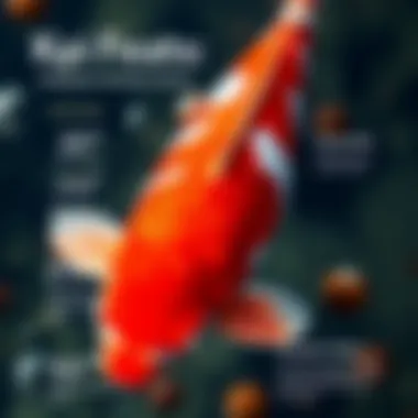Nutritional chart highlighting essential nutrients for koi
