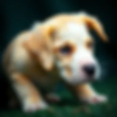 Recognizing the Signs of Parvovirus in Puppies Illustration depicting a puppy with symptoms of parvovirus