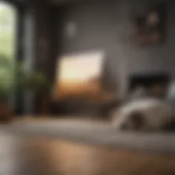 Durable pet proof screen rolls in a stylish living area