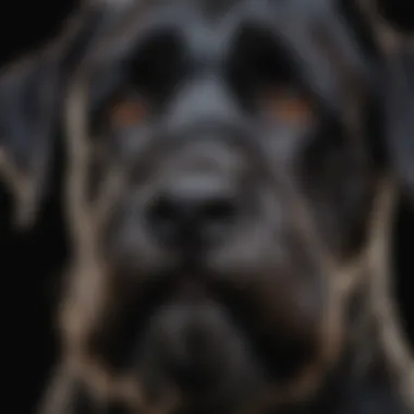 A close-up of a Giant Schnauzer's face showcasing its intelligent expression