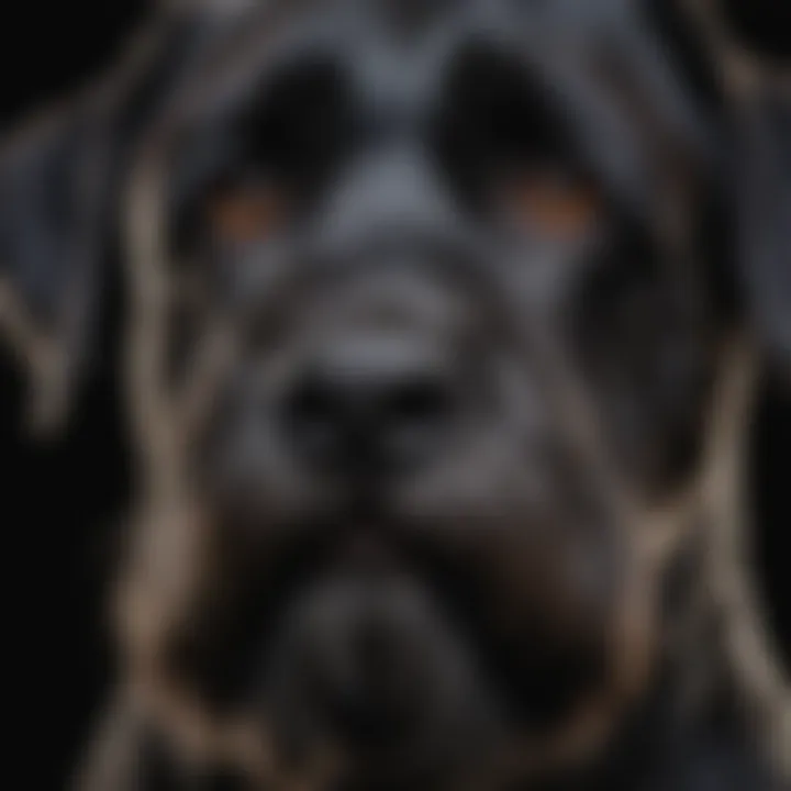 A close-up of a Giant Schnauzer's face showcasing its intelligent expression