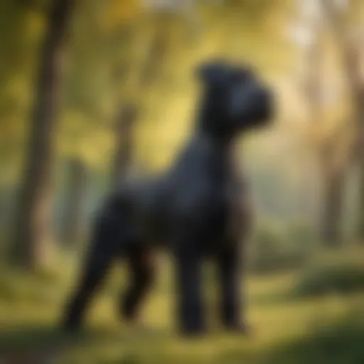 A majestic Giant Schnauzer standing proudly in a park