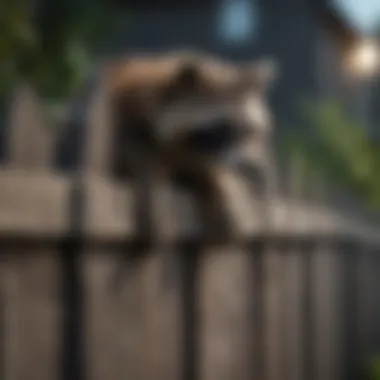 Raccoon Paws on a Garden Fence Close-up of raccoon paws on a garden fence