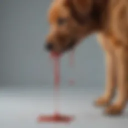 Dog with blood in stool