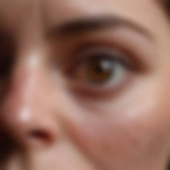 Medical professional examining a spider bite on a patient