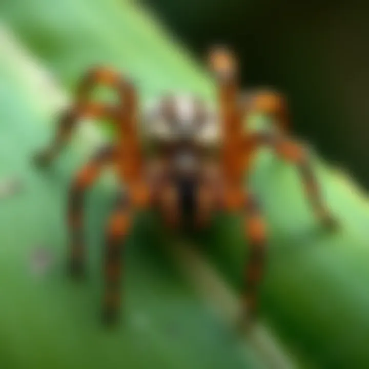 Hawaiian Spider Specimen Close-up of a Hawaiian spider on a leaf