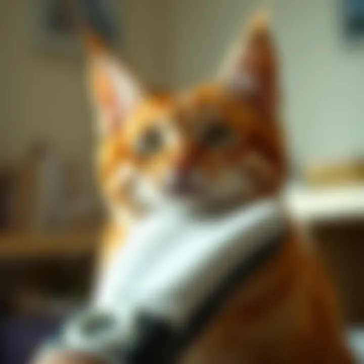 Innovative Design: The Bristles That Comfort Close-up of cat brush glove highlighting its bristle design