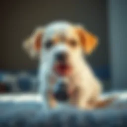 Puppy with an upset stomach