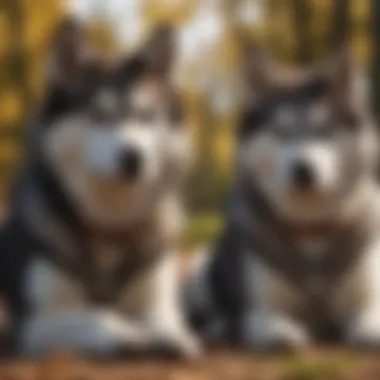 Breed Standards Comparison Comparison of breed standards with smaller and standard huskies side by side