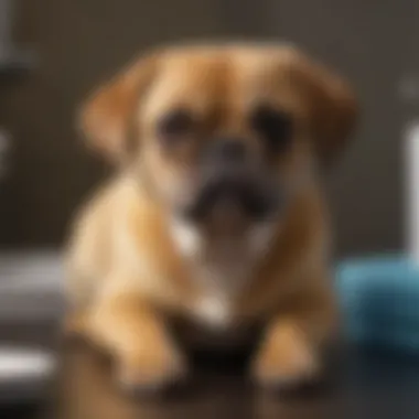 Puggle Health Care Puggle at the vet for a check-up