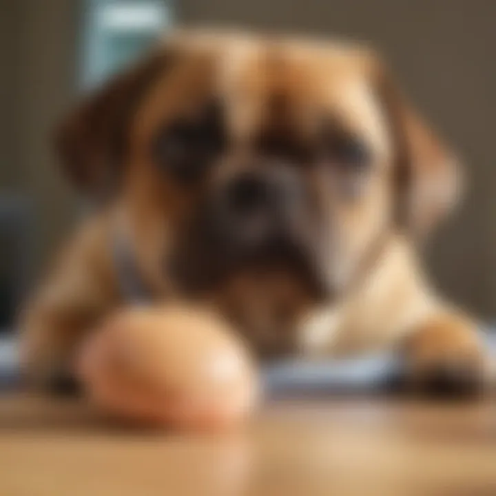 Puggle with a vet