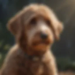 Aussie Doodle showcasing its unique coat and playful nature