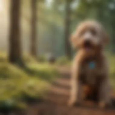 Lifestyle and Activity Costs of Owning an Aussie Doodle Aussie Doodle engaging in outdoor activities, representing lifestyle costs