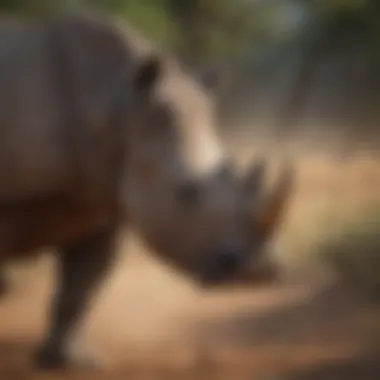 Conservation efforts for black rhinoceros habitats