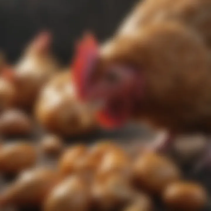 Signs of parasite infestation in chickens