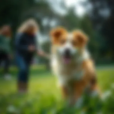 Training Techniques for Quiet Dogs A dog trainer demonstrating effective communication with a no bark dog