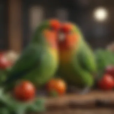 Nutrient-Rich Vegetables for Lovebirds Vibrant vegetables for lovebird feeding