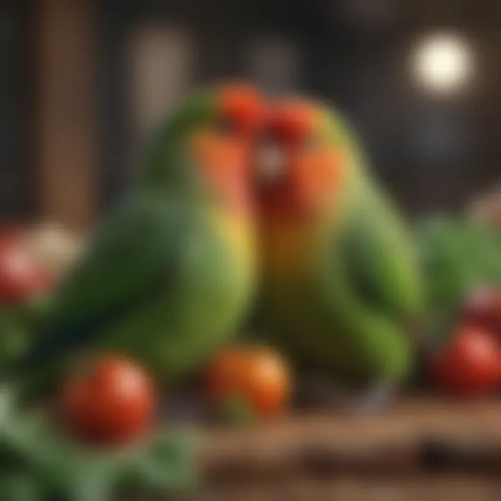 Nutrient-Rich Vegetables for Lovebirds Vibrant vegetables for lovebird feeding