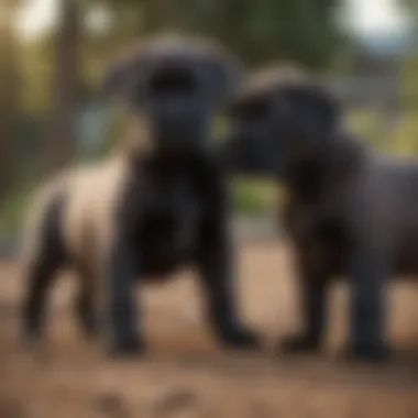 Cane Corso puppies in a nurturing environment