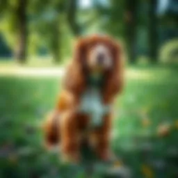 Cocker Spaniel in a lush green park