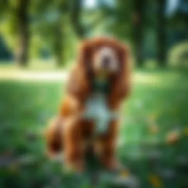 Cocker Spaniel in a lush green park