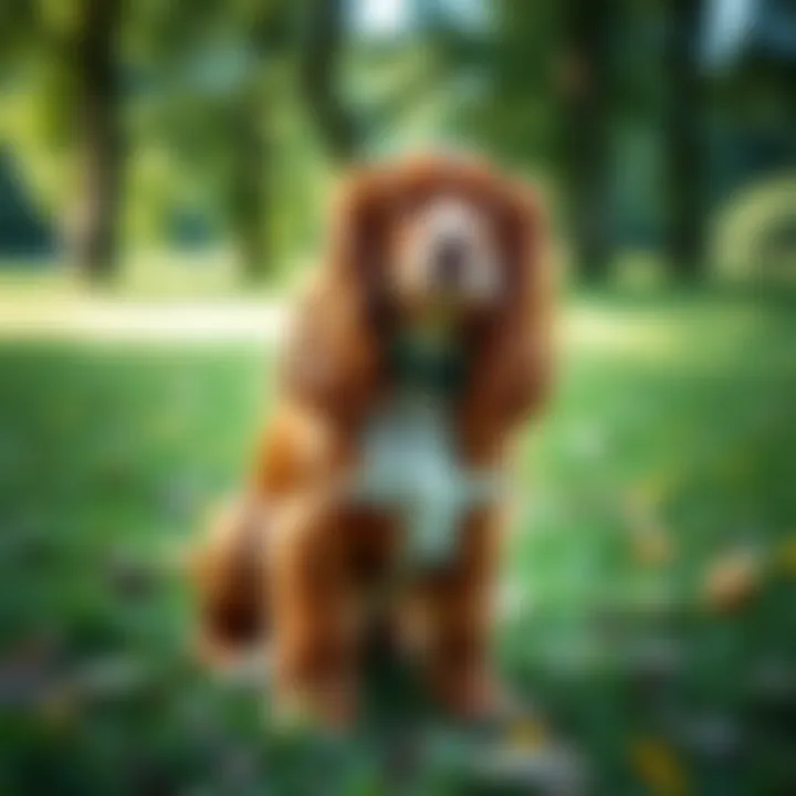 Cocker Spaniel in a lush green park