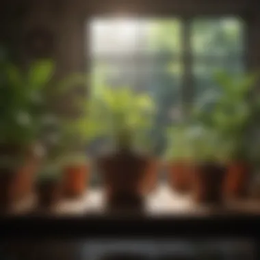 Optimal Sunlight Exposure in Indoor Gardening Indoor gardening setup with optimal sunlight exposure