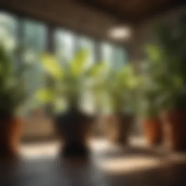 Light Conditions for Various Indoor Plants Illustration of different light conditions for indoor plants
