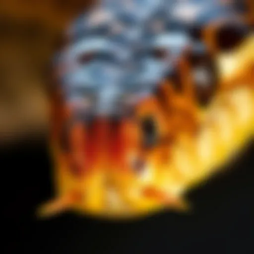 Close-up view of a pit viper showcasing its unique nose structure