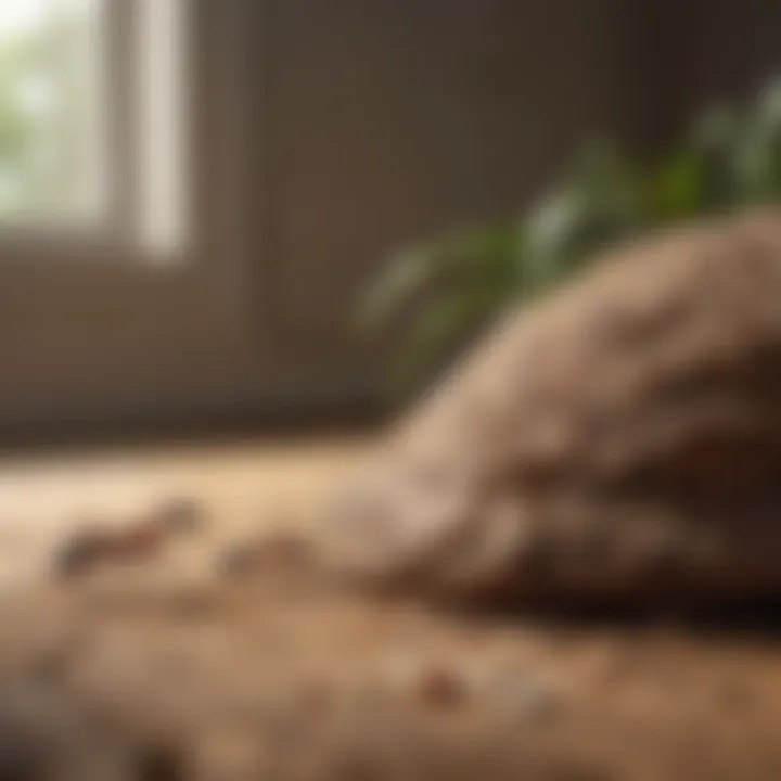 Preventive measures to avoid ant infestations depicted in a home setting.