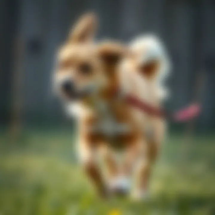 Illustration of a dog displaying signs of anxiety