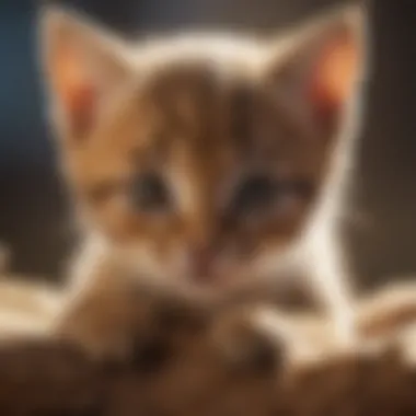 Teething Insights Curious kitten exploring teething behavior