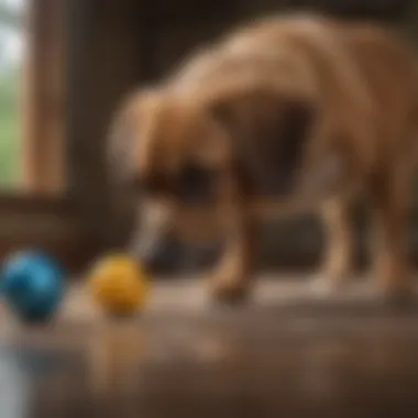 Dog Playing with Foreign Object