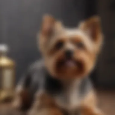 DIY Grooming for Yorkshire Terriers at Home Owner grooming a Yorkshire Terrier at home