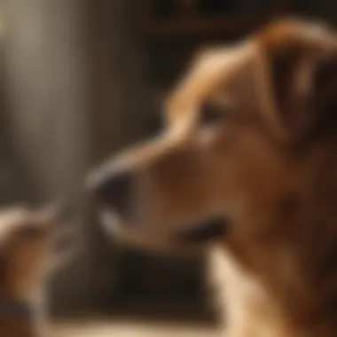 Owner Awareness of Dog Behavior Dog owner observing their pet's behavior
