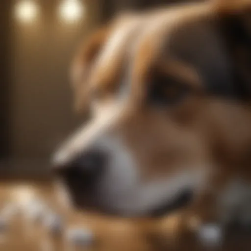 Close-up of a dog enjoying YuMOVE joint tablets