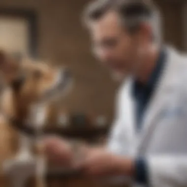 Veterinarian discussing joint health with a pet owner