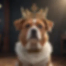 Canine companion with a crown