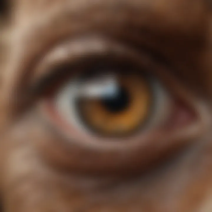 Close-up of gunk in dog's eye