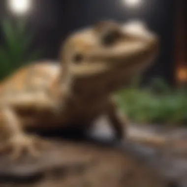 Reptilian Wellness Delight Reptile enjoying the benefits of UVB light